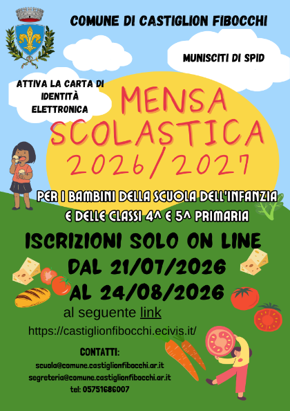 Iscrizioni al servizio di mensa scolastica 2026/2027