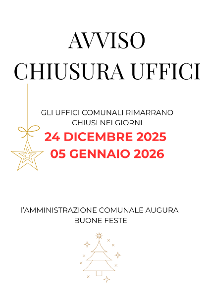 CHIUSURA UFFICI COMUNALI