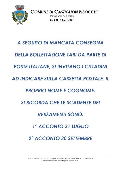 Mancato recapito TARI 2026