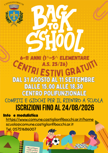 Aperte le iscrizioni al centro estivo gratuito Back to School!