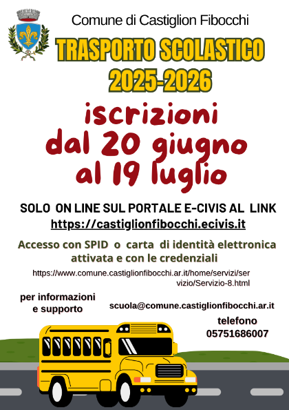 Trasporto scolastico 2025/2026 Trasporto scolastico 2025/2026
