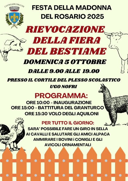 Festa della Madonna del Rosario 2025 - Rievocazione della fiera del bestiame Festa della Madonna del Rosario 2025 - Rievocazione della fiera del bestiame