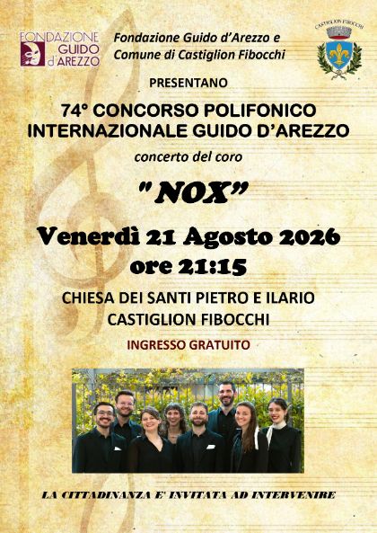 74° Concorso Polifonico Internazionale Guido D'Arezzo