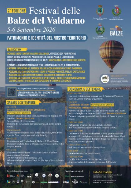 2° Festival delle Balze del Valdarno: un weekend tra natura, arte, musica e mongolfiere