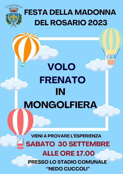 VOLANTINO VOLO MONGOLFIERE
