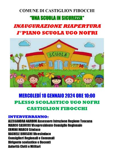 apertura scuola primo piano. evento pubblico 10 Gennaio 2024