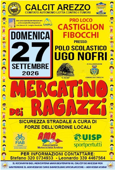mercatino0 dei ragazzi a Castiglion Fibocchi