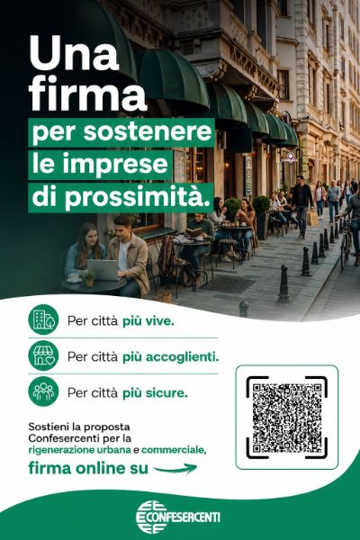 RACCOLTA FIRME PER PROGETTO DI LEGGE DI INIZIATIVA POPOLARE "MISURE PER LA RIGENERAZIONE URBANA DEL COMMERCIO E DEI SERVIZI DI PROSSIMITA'