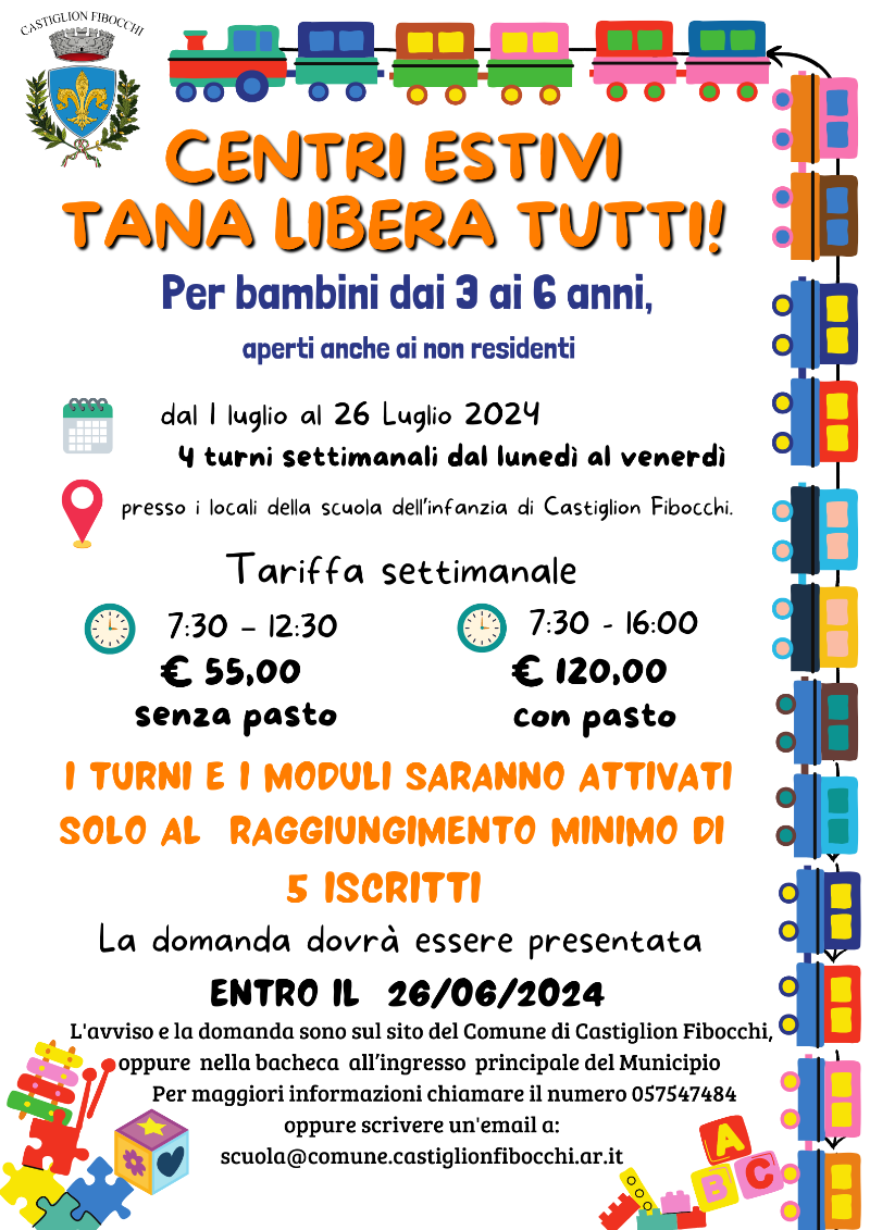 Centri estivi Tana Libera Tutti 2024