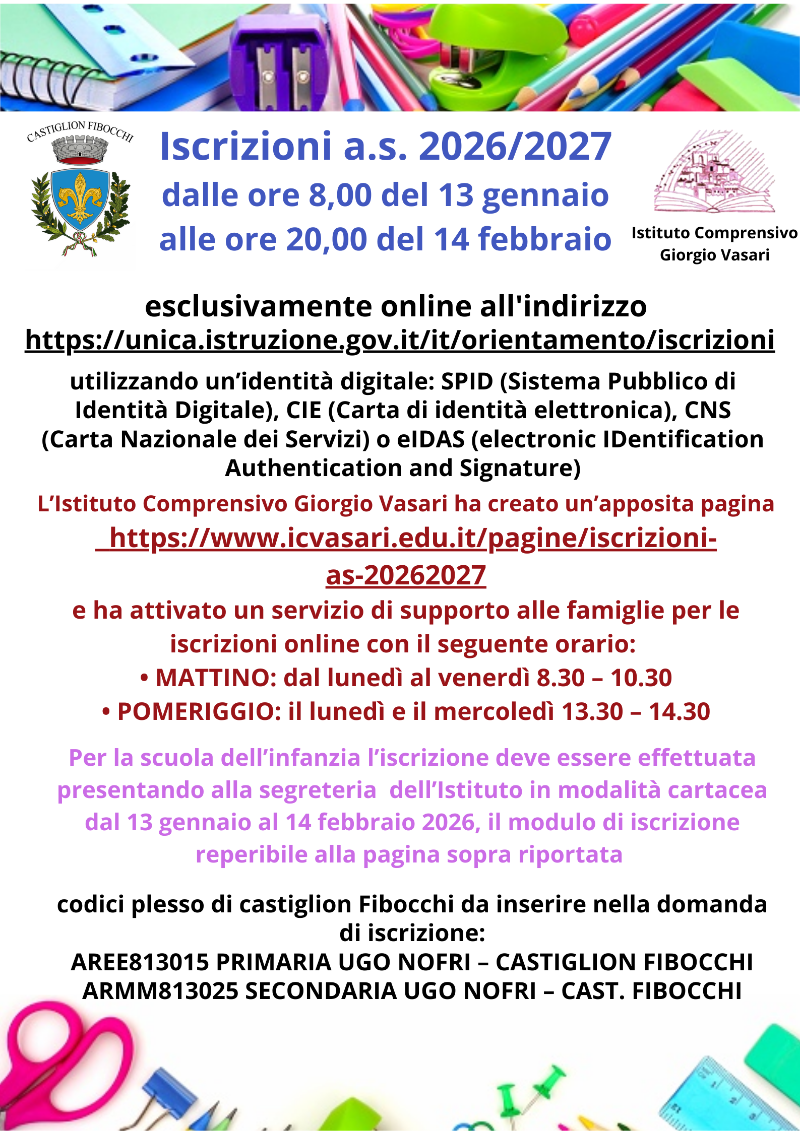 Locandina modalità iscrizioni