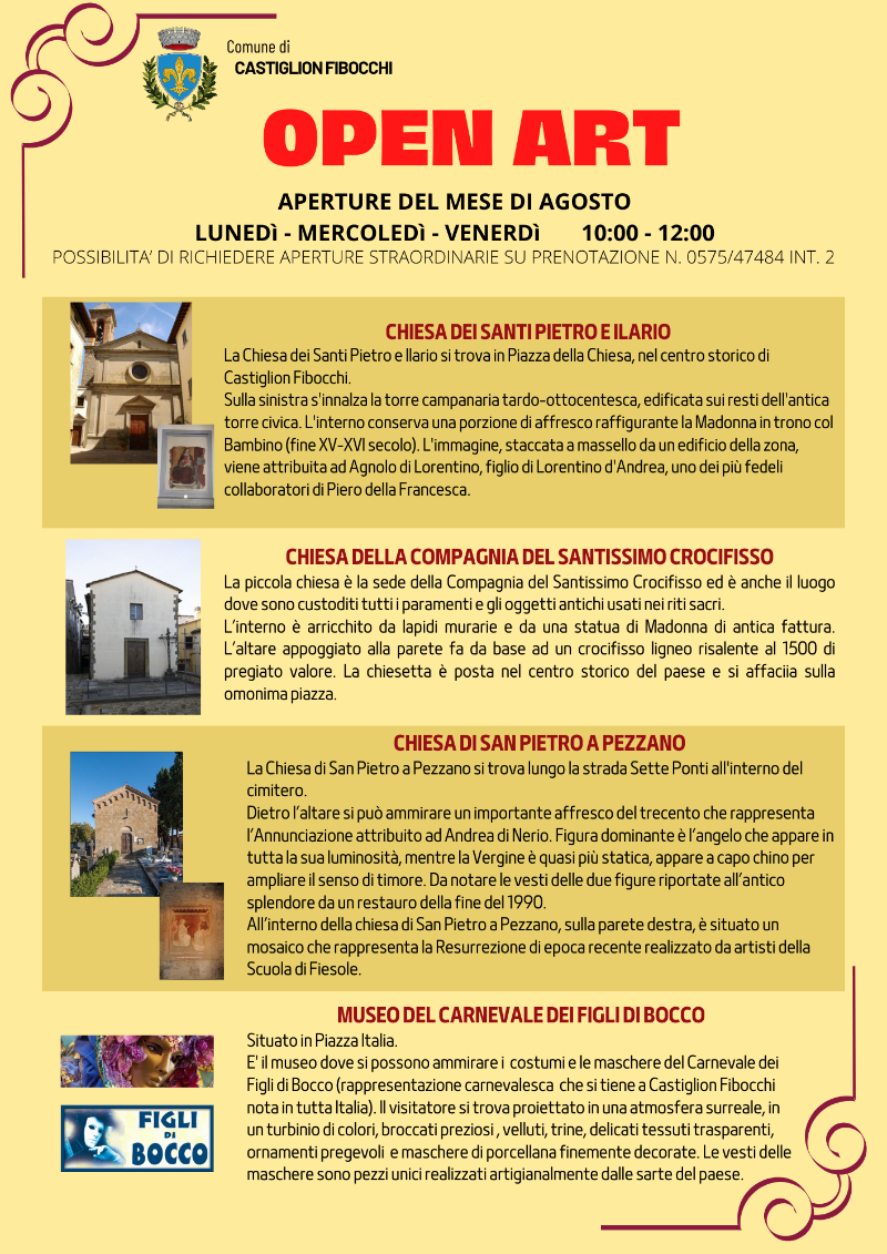 Open Art, luoghi da visitare su prenotazione Open Art, luoghi da visitare su prenotazione