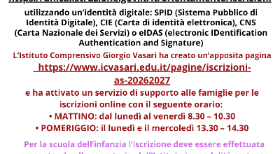 Locandina modalità iscrizioni