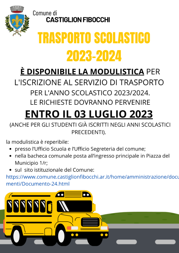 trasporto scolastico 2023/2024